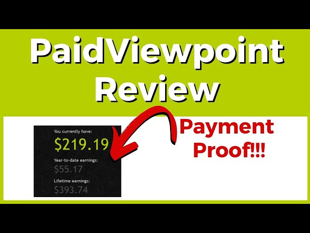 PaidViewpoint Review: A Special Chance?